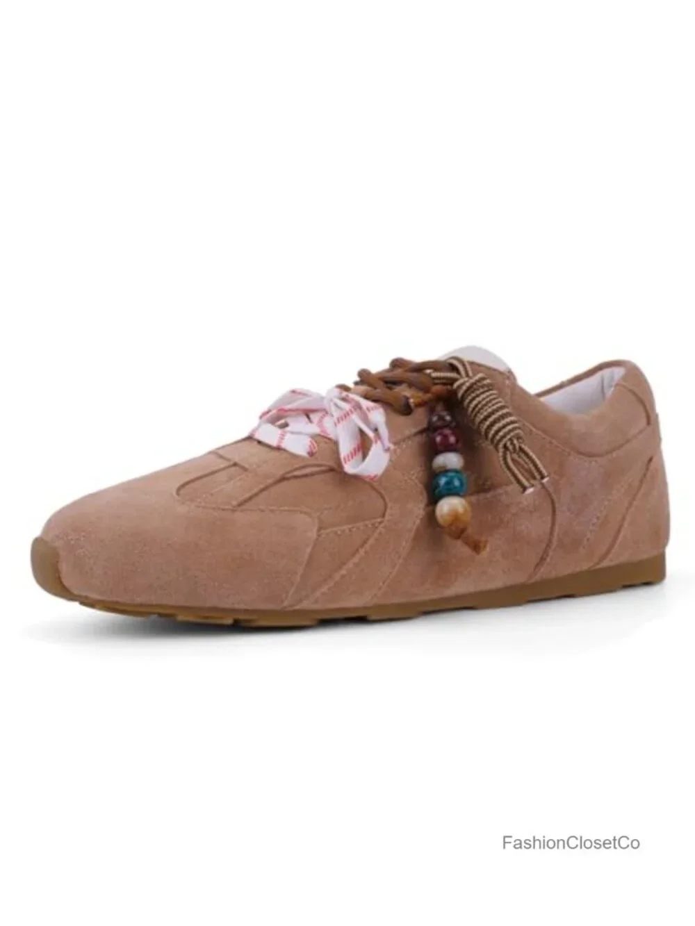 Retro Fashion Sneakers with Two-Tone Laces - Breathable Mesh Lining - Comfort